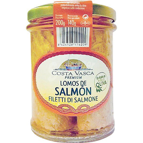 Vasca lomos de salmón en aceite de oliva