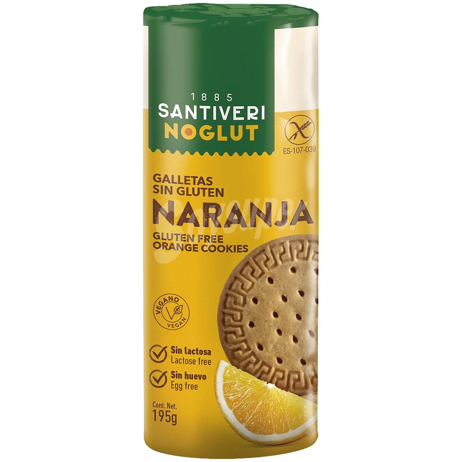 Galletas sabor naranja sin lactosa y sin gluten (controlado por face)