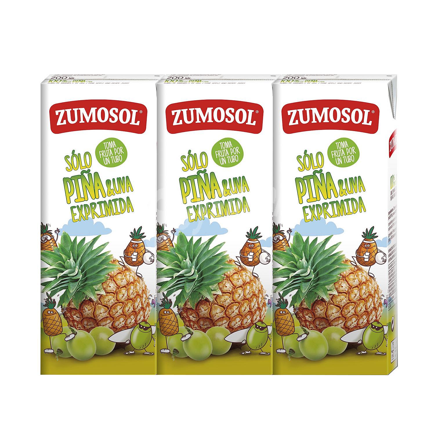 Zumo de piña y uva exprimido