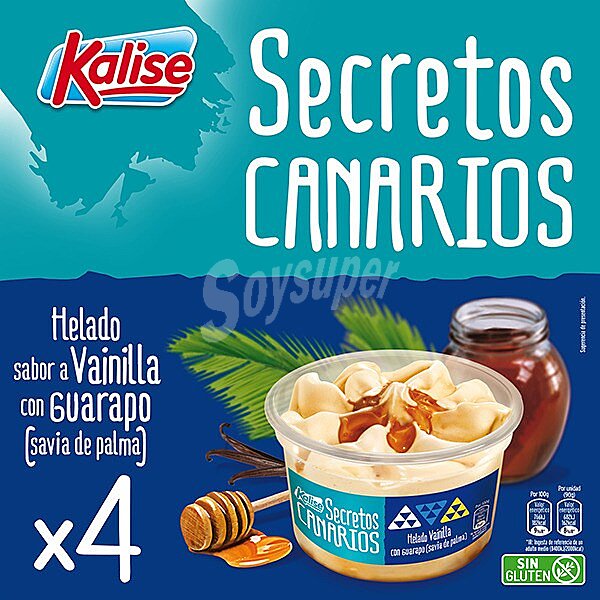 Secretos Canarios helado de vainilla con guarapo savia de palma 