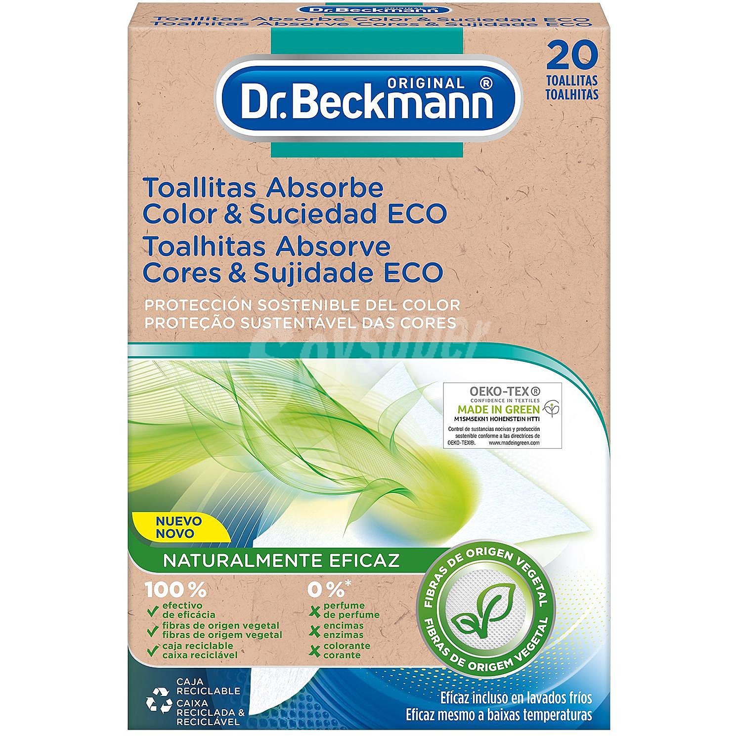 Toallitas absorbe color y suciedad ecológica Dr. Beckmann