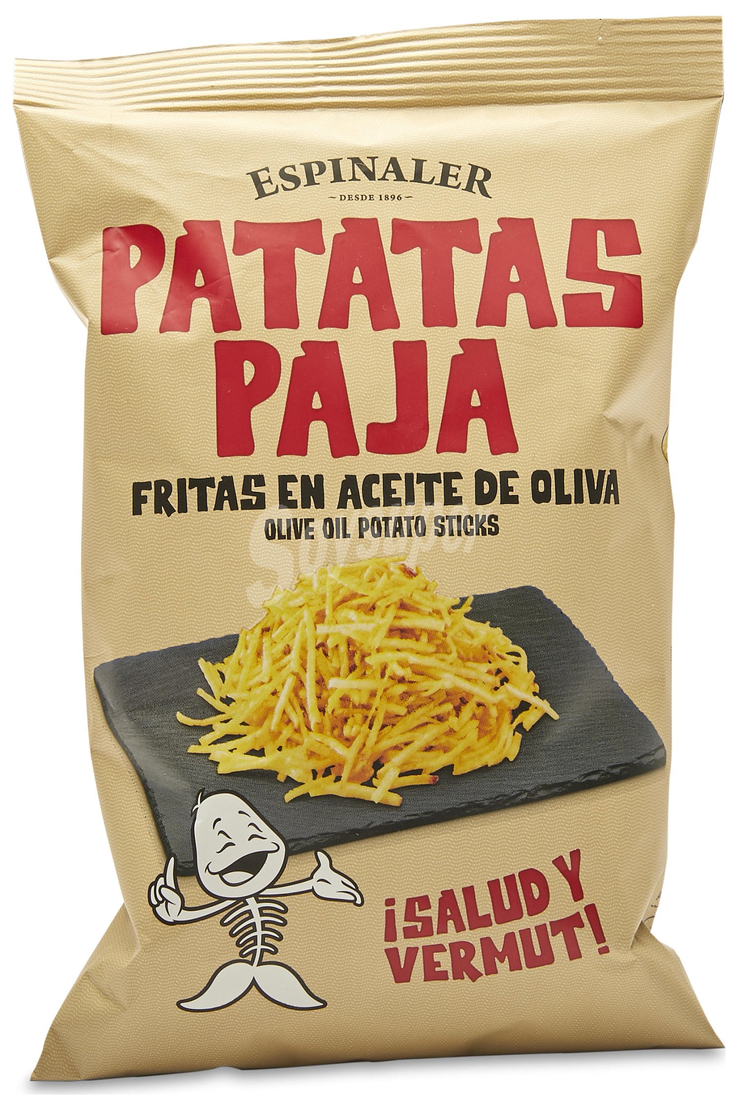 Patatas fritas paja en aceite de oliva