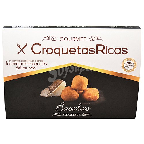 Croquetas ricas Croquetas 100% caseras, ultracongeladas y rellenas de bacalo croquetas ricas Gourmet