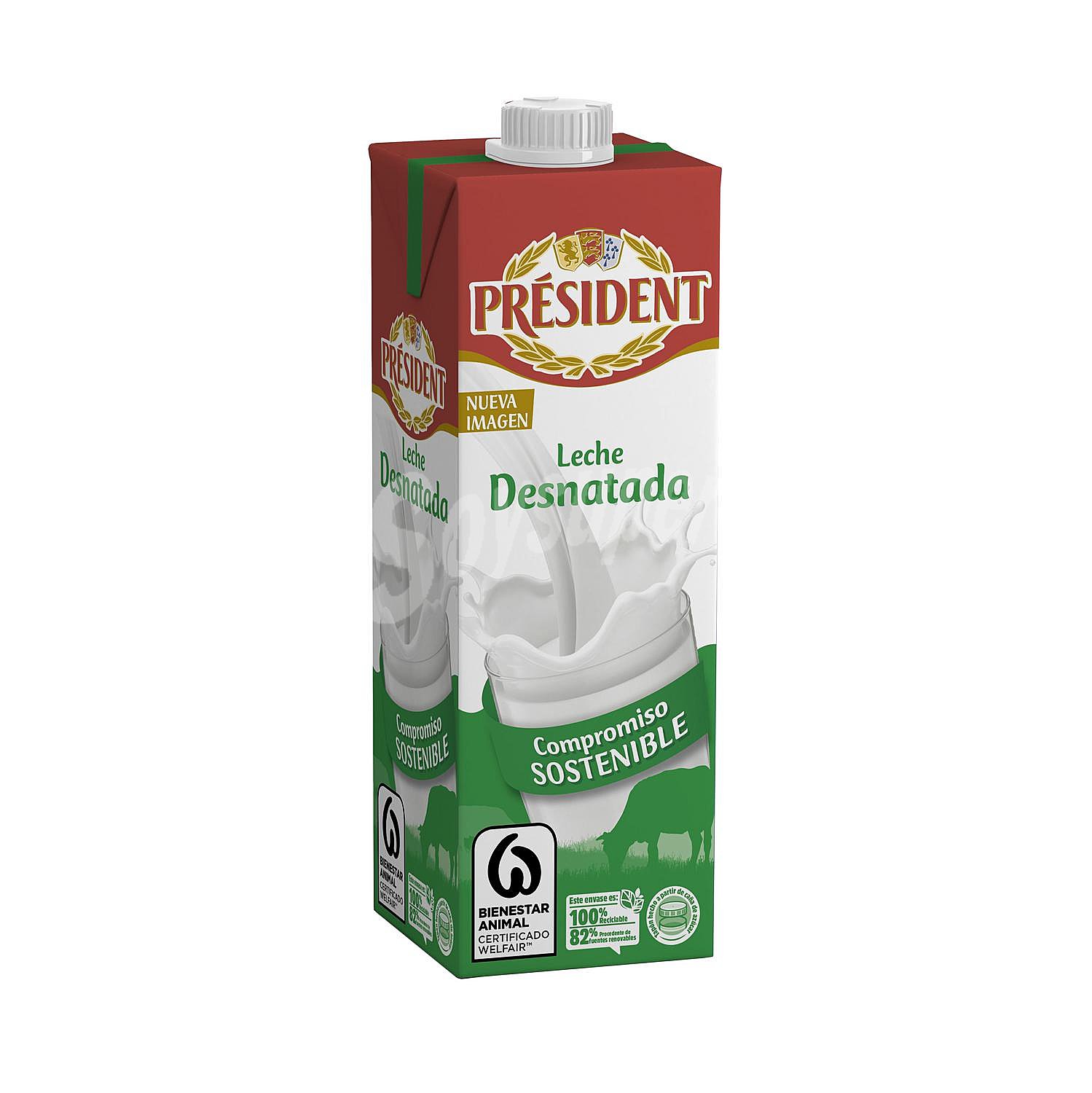 Leche desnatada de vaca, de origen 100% española