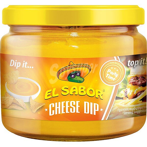 Salsa queso cheddar dip