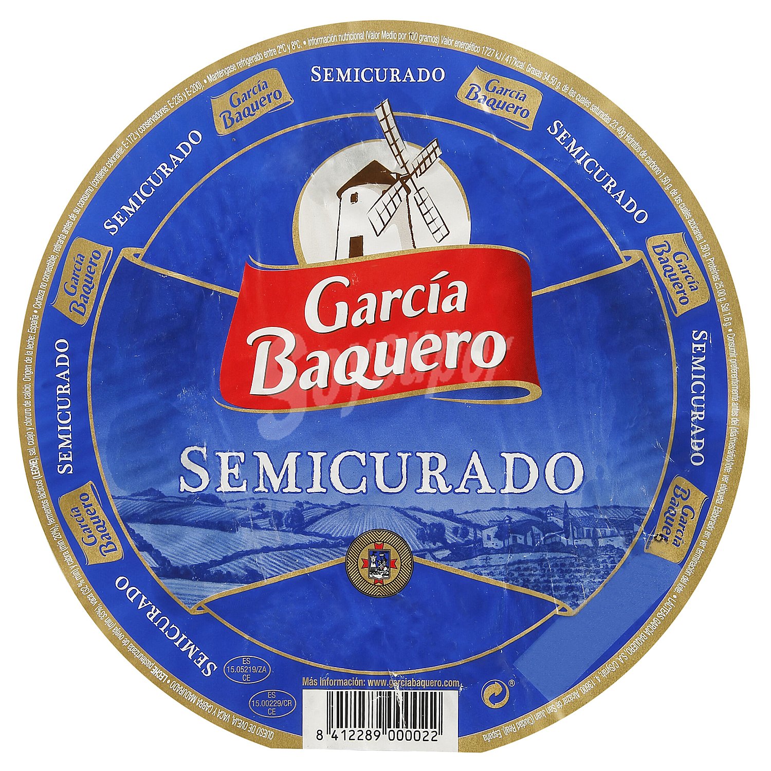 Queso semicurado mezcla graso elaborado con leche pasteurizada peso aproximado pieza