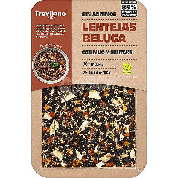 Lenteja beluga con mijo y shiitake estuche 270 g