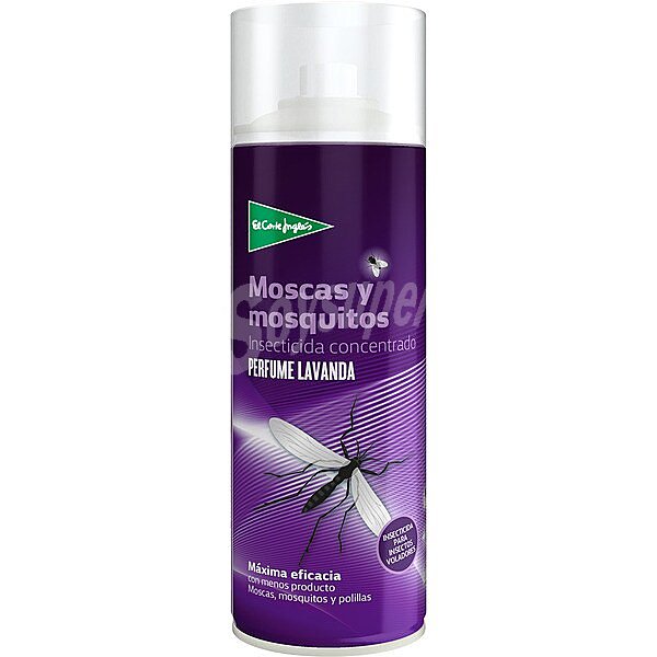 Insecticida voladores moscas y mosquitos concentrado perfume lavanda spray 400 ml