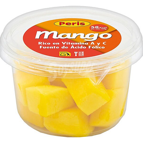 Mango pelado y troceado