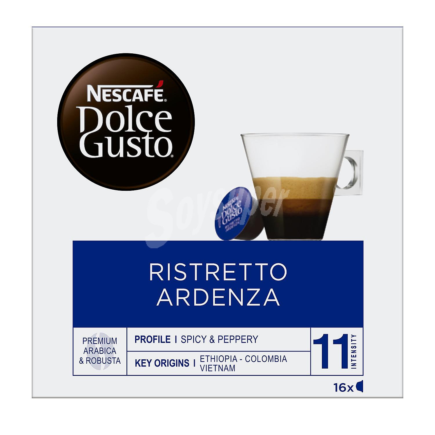 Café Ristretto ardenza en cápsulas nescafé dolce gusto