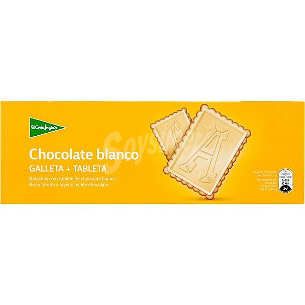 Galletas con tableta de chocolate blanco 