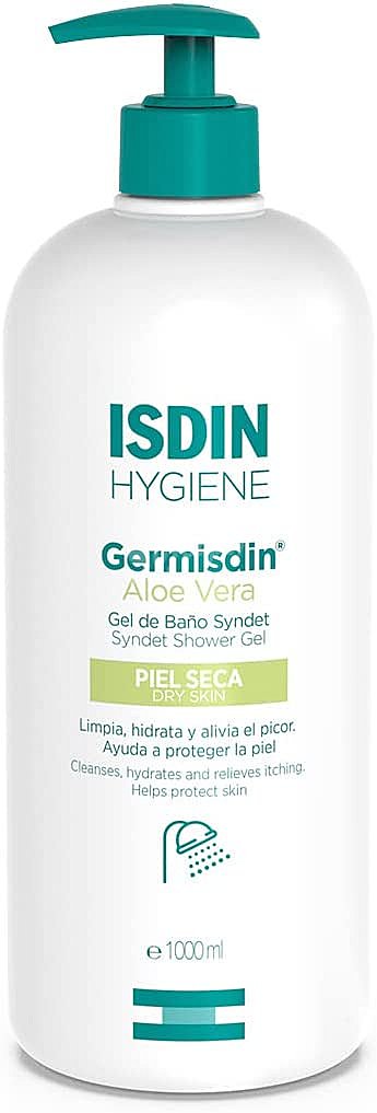 Germisdin Aloe Vera Higiene corporal y manos, Gel de Baño recomendado para Piel Seca