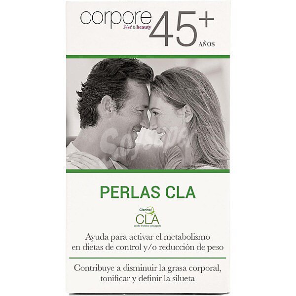 45+ años perlas CLA caja 62,1 g disminuye la grasa corporal, tonifica y define la silueta