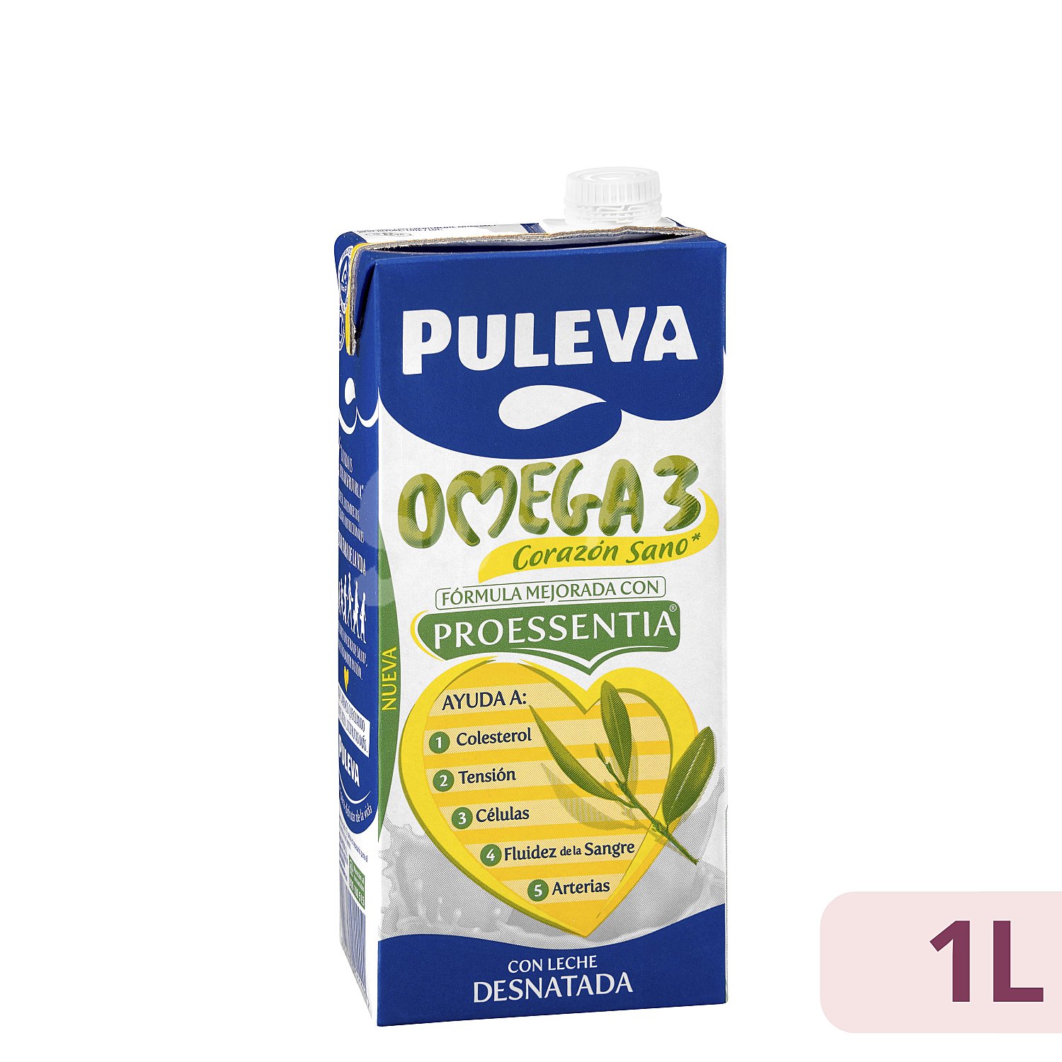 Preparado lacteo desnatado, enriquecido con ácido oleico puleva Omega 3