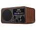 Radio de sobremesa estilo retro AM / FM, analógica, botones giratorios, caja acústica de madera DRP-134