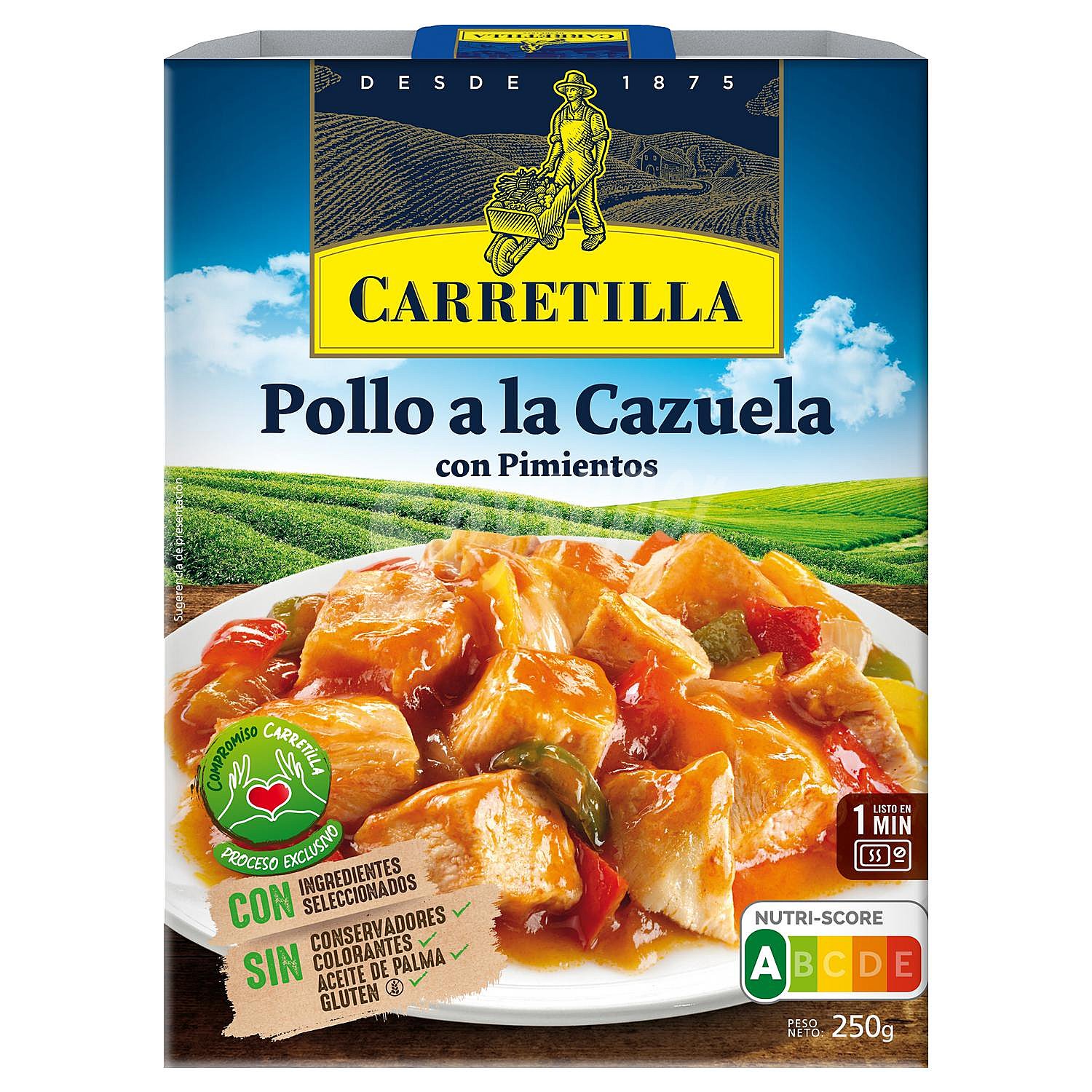 Pollo a la cazuela con pimientos Carretilla