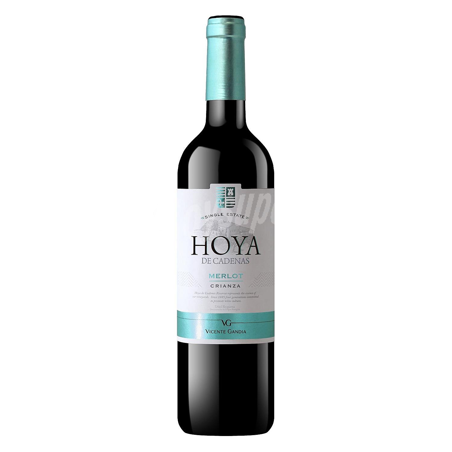 Vino tinto crianza merlot Hoya de Cadenas D.O. Utiel - Requena