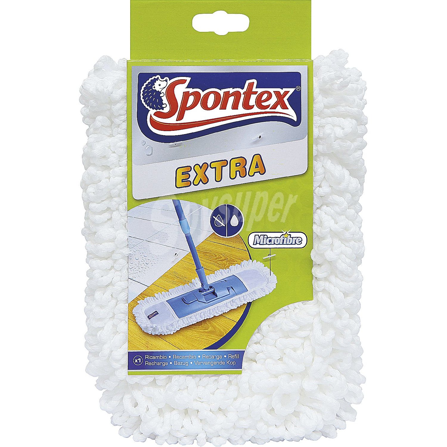 Recambio para mopa de microfibra spontex extra