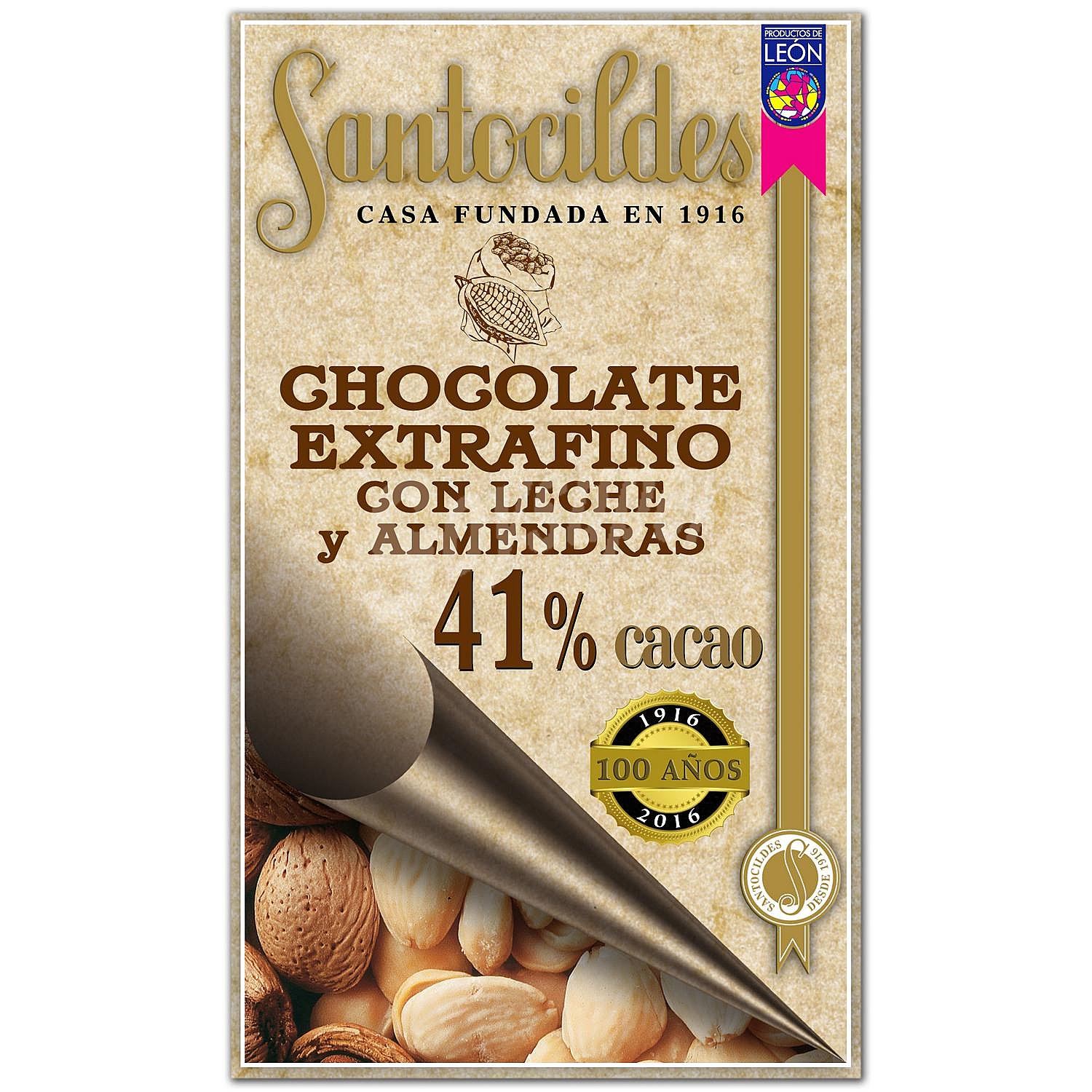 Chocolate extrafino con leche y almendras