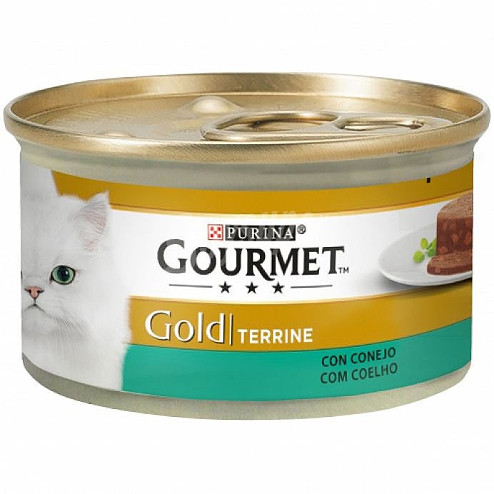 Gold alimento húmedo para gatos con conejo