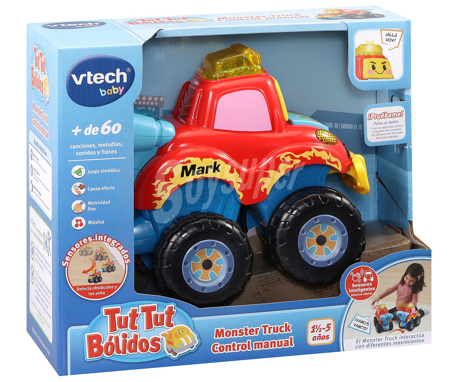 Camión de juguete Monster Truck con más de 60 canciones, melodías, sonidos y frases, vtech.