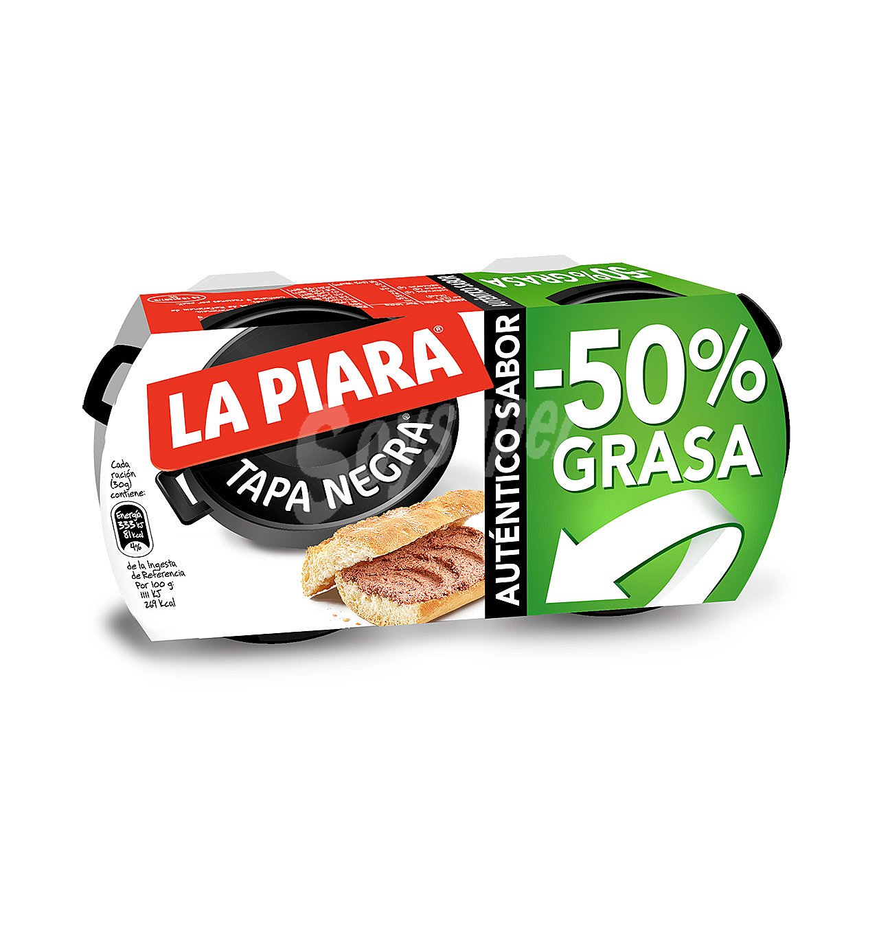 Paté la piara tapa negra -50% grasa