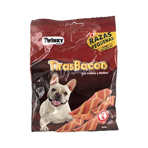 Twinky Snack para perros (razas pequeñas) twinky tiras bacon