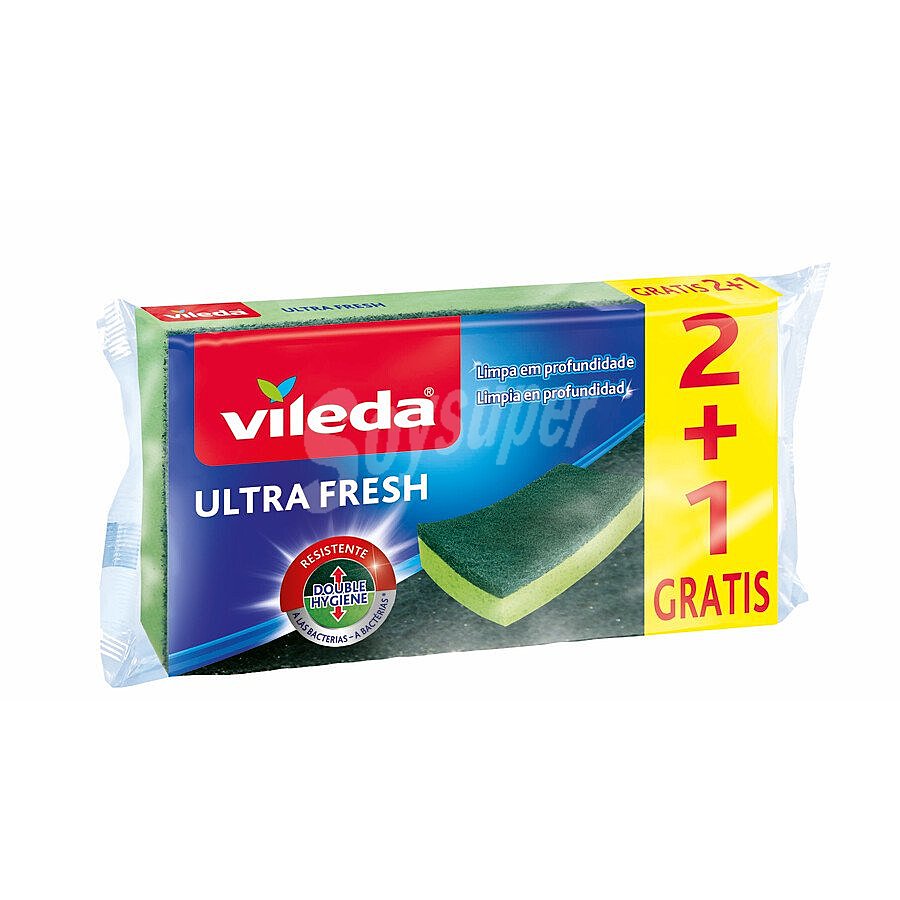 Vileda Estropajo Fibra con Esponja Ultra Fresh vileda