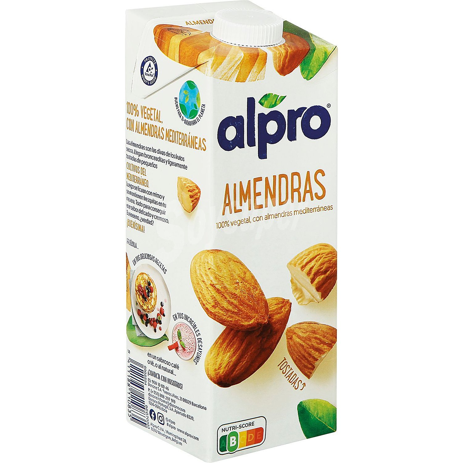 Bebida de almendras mediterráneas 100% vegetal