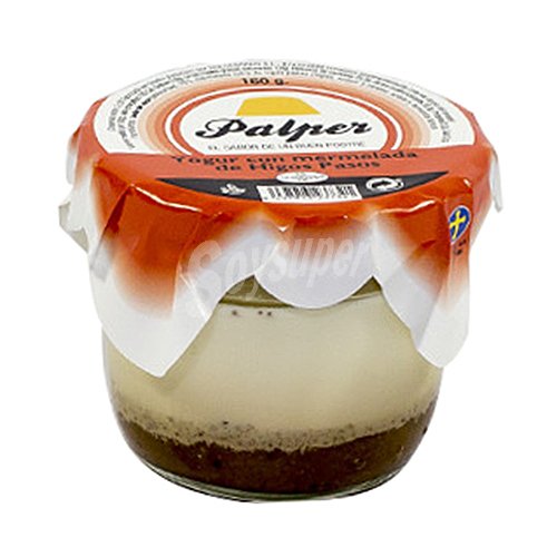 Palper Yogur natural con mermelada de higos pasos, hecho en Asturias palper