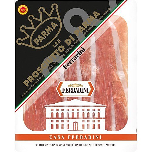 Jamón curado italiano en lonchas DOP Parma