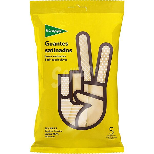 Guantes satinados sensibles talla pequeña