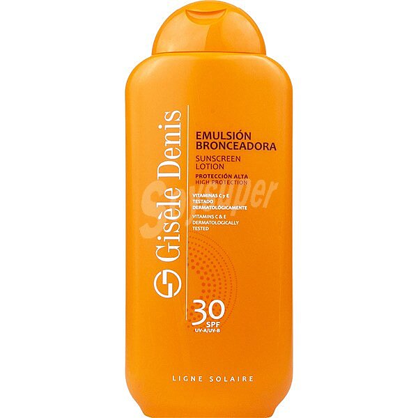 Emulsión bronceadora con factor de protección 30 (medio)