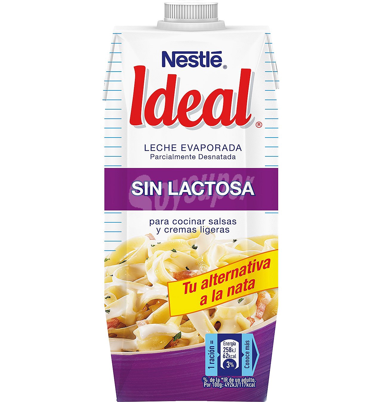 Leche evaporada sin lactosa