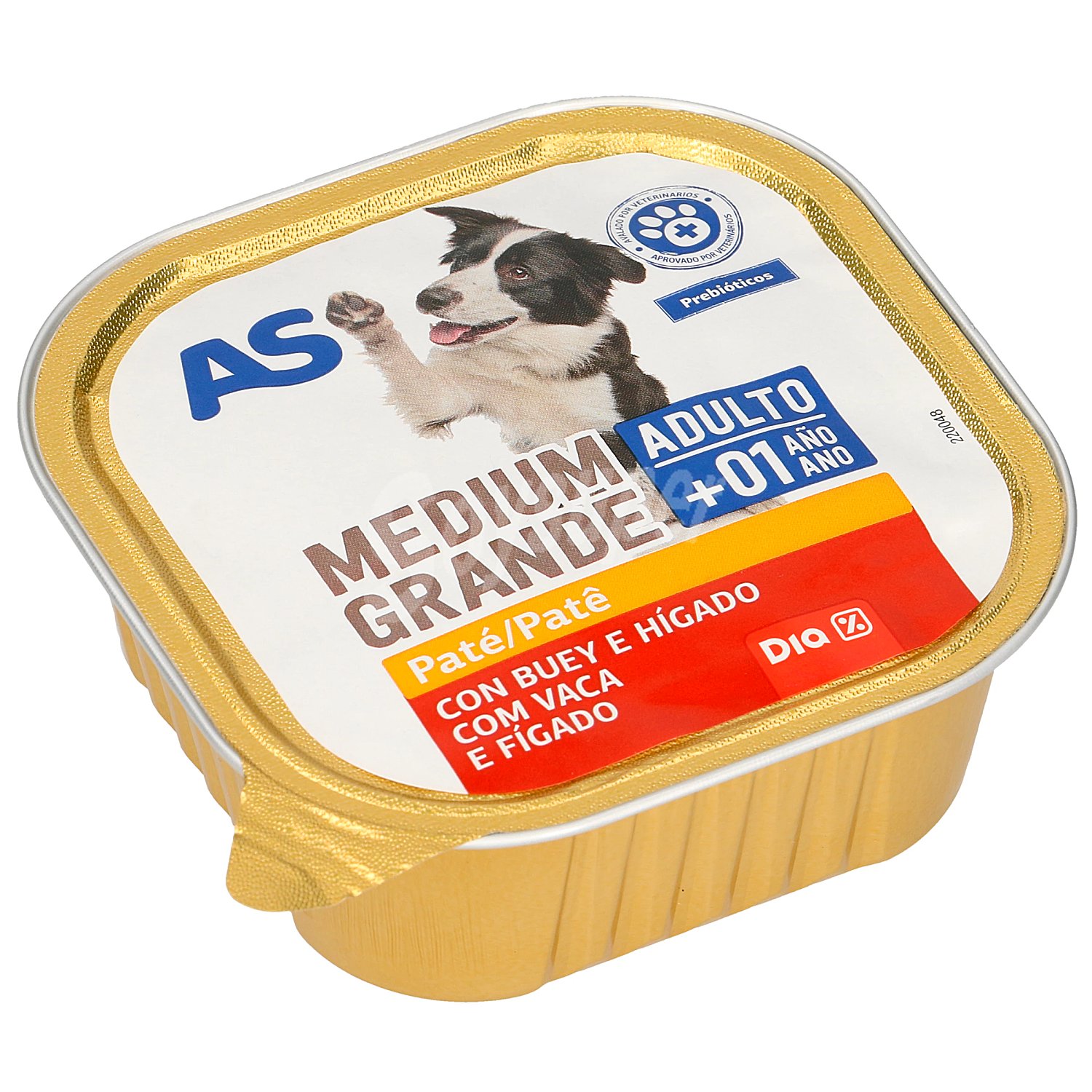 Paté para perros con buey e hígado As