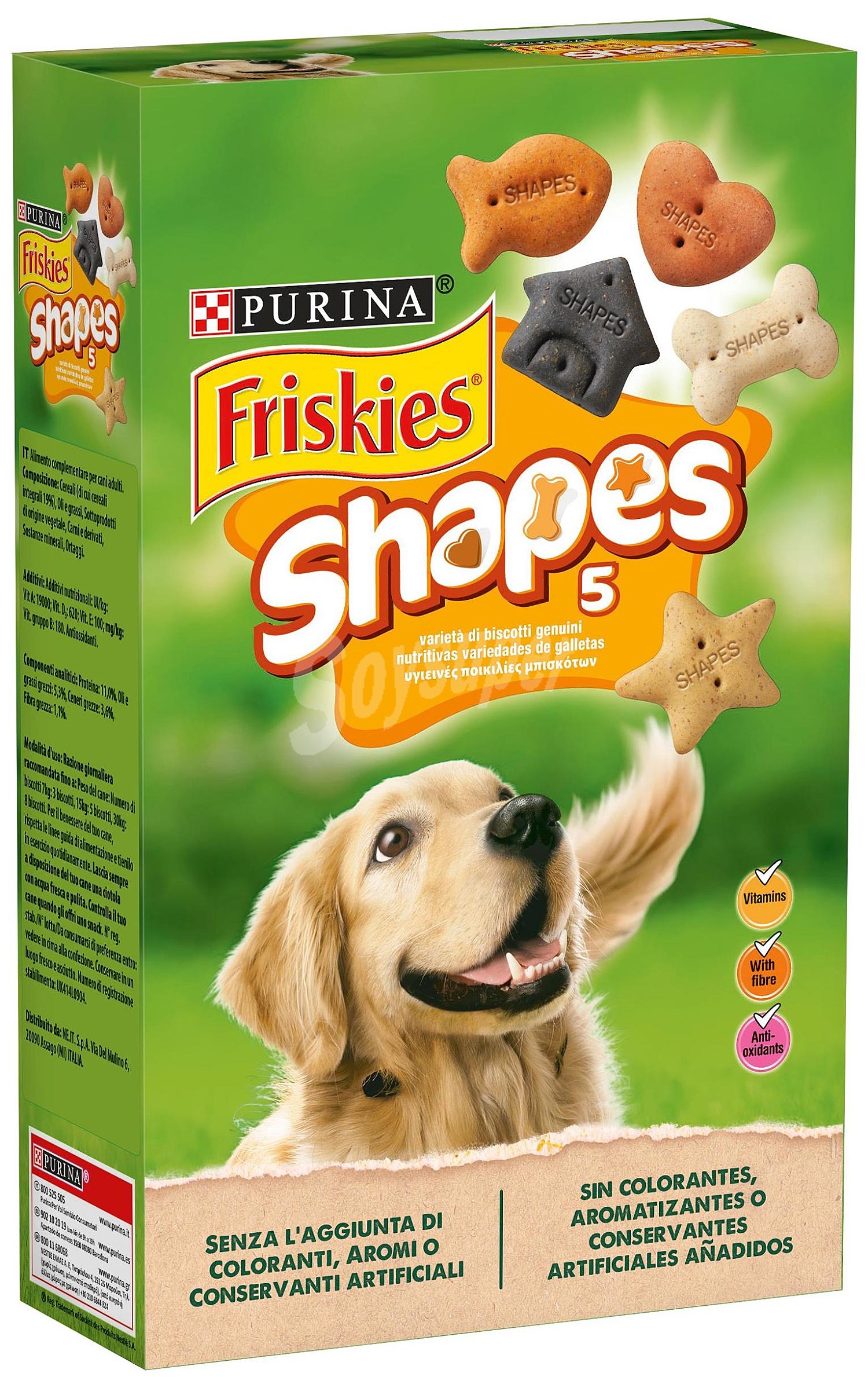 Snack para perros Purina Friskies shapes