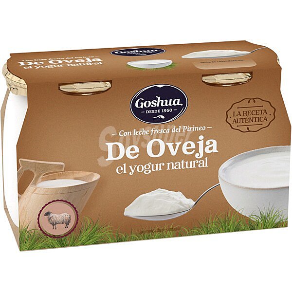 Yogur de oveja natural con leche fresca del pirineo