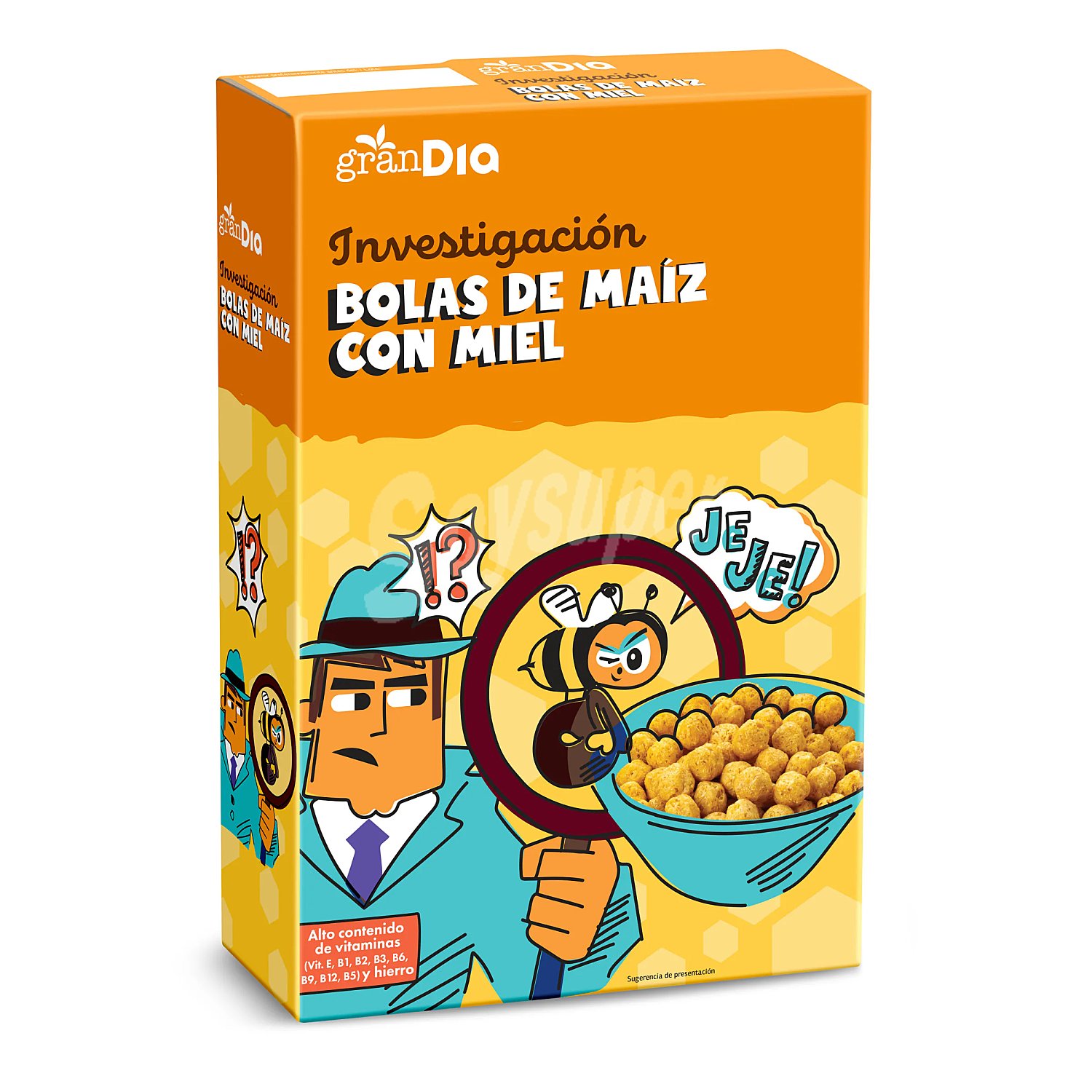 Cereales de bolas de maíz con miel Gran Dia