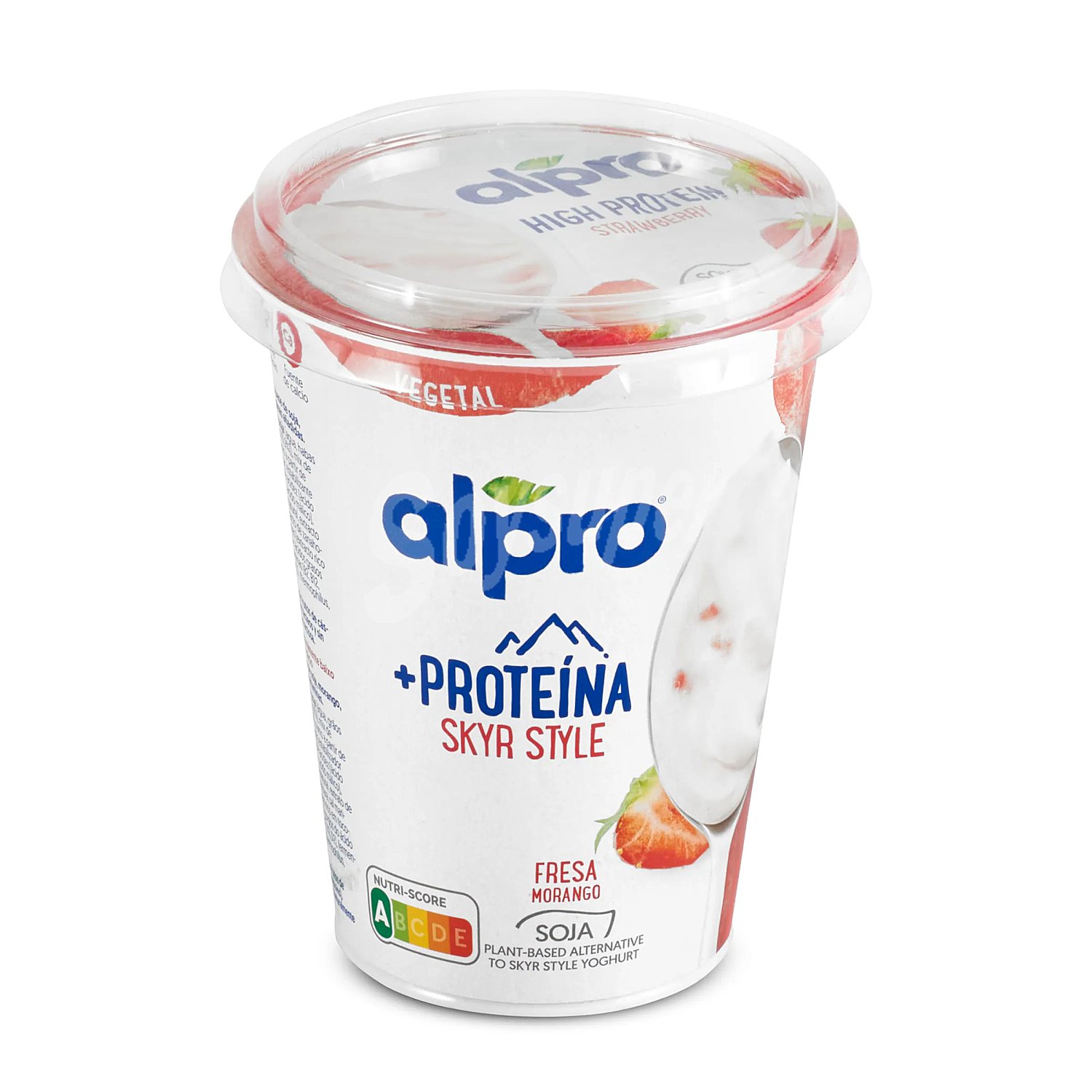 Yogur líquido de soja fresa tipo skyr alto en proteína Alpro