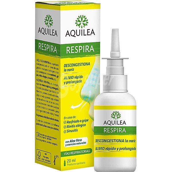 Respira indicado para la congestión nasal 20 ml con aloe vera