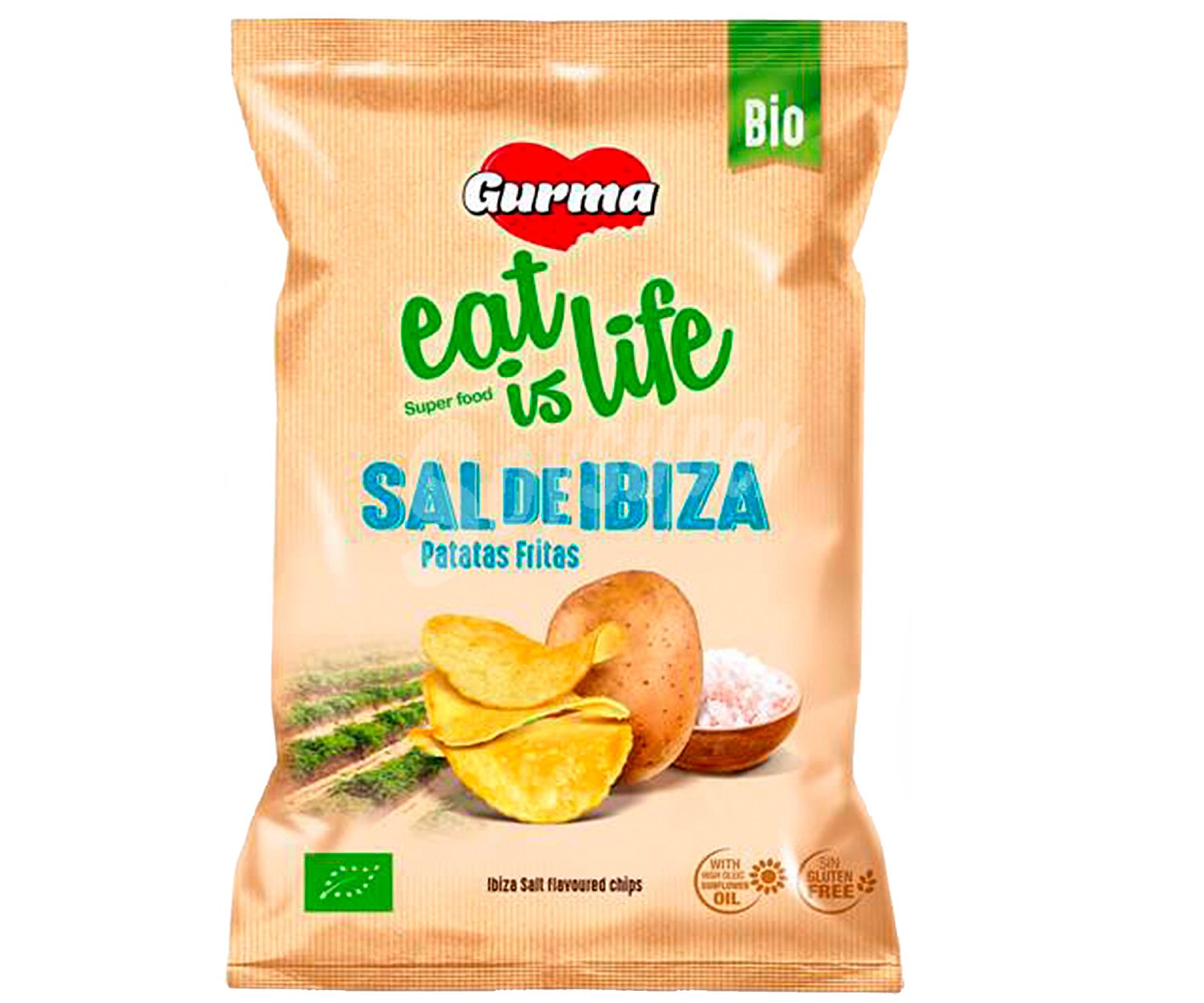 Patatas fritas con sal de Ibiza ecológicas