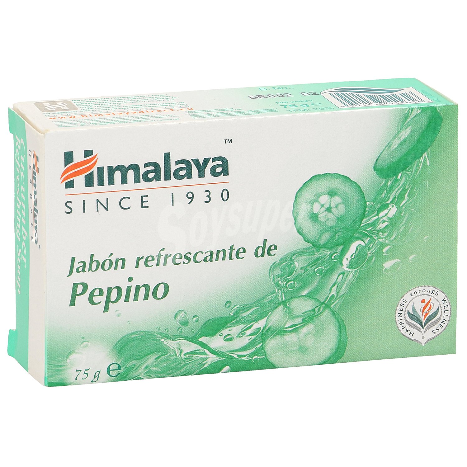 Jabón refrescante de pepino pastilla 75 gr