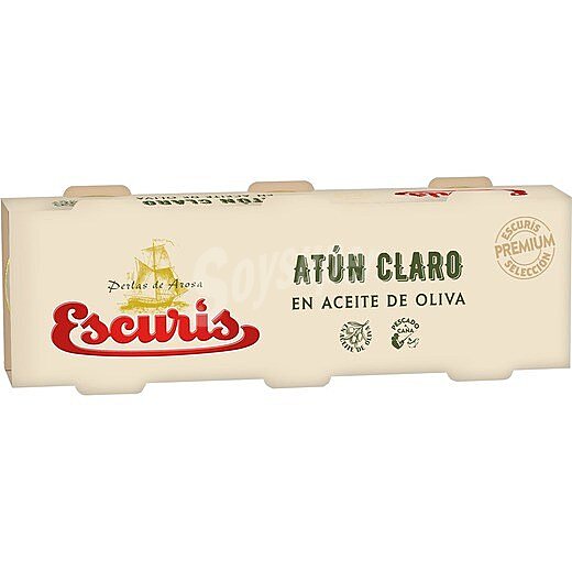 Atún claro en aceite de oliva neto escurrido