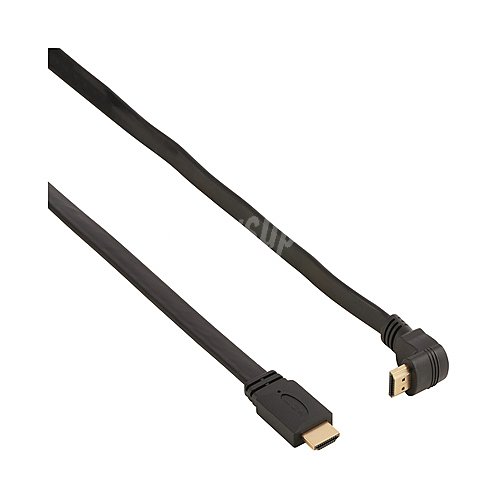 Cable qilive de hdmi macho a hdmi macho 90º, terminales dorados, color negro