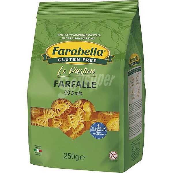 Le Pastine Farfalle sin gluten y sin lactosa