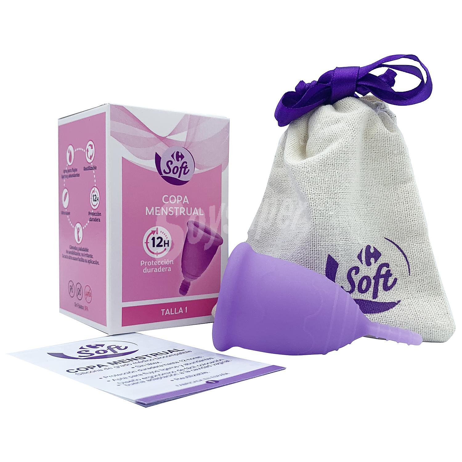 Copa menstrual talla 1 protección duradera Carrefour Soft