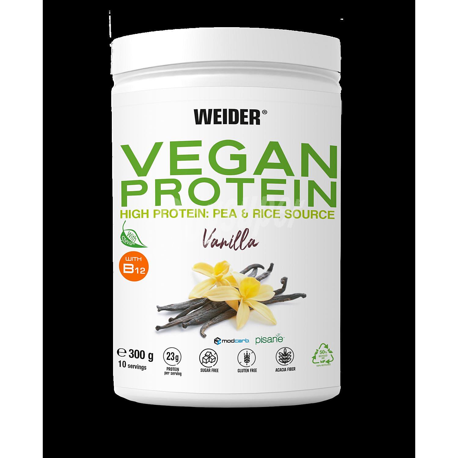 Proteína vegana de vainilla Weider sin gluten