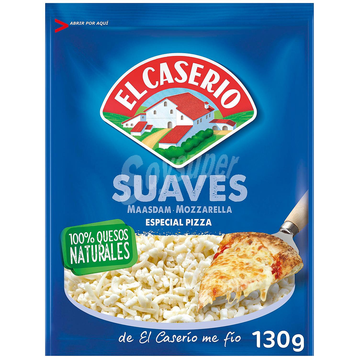 Quesos rallados suaves especial pizza El Caserío