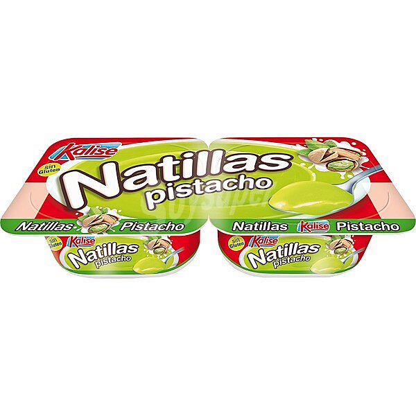 Natillas de pistacho sin gluten