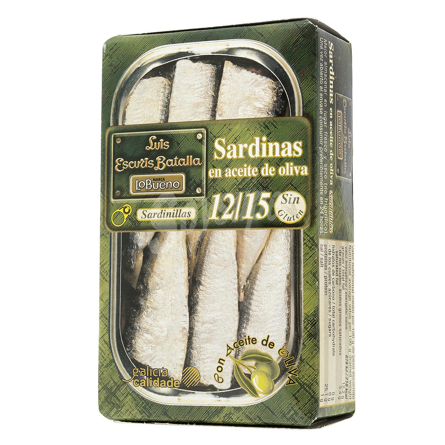 Sardinas en aceite de oliva lobueno sin gluten